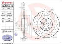 BREMBO 09C93811 - Disco de freno - PRIME LINE - UV Coated