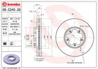 BREMBO 09C24020 - Disco de freno - PRIME LINE