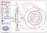 BREMBO 09C13711 - Disco de freno - PRIME LINE - UV Coated