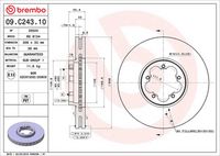 BREMBO 09C24310 - Disco de freno - PRIME LINE