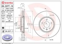 BREMBO 09C37711 - Disco de freno - PRIME LINE - UV Coated