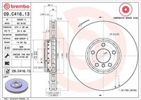 BREMBO 09C41613 - Disco de freno - PRIME LINE - Composite