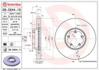 BREMBO 09C64411 - Disco de freno - PRIME LINE - UV Coated