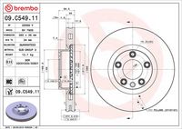 BREMBO 09C54911 - Disco de freno - PRIME LINE - UV Coated