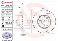 BREMBO 09C64611 - Disco de freno - PRIME LINE - UV Coated