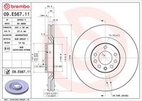 BREMBO 09.E567.11 - Disco de freno