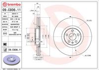 BREMBO 09C93611 - Disco de freno - PRIME LINE - UV Coated