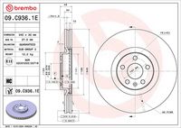 BREMBO 09C93611 - Disco de freno - PRIME LINE - UV Coated