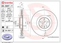BREMBO 09C93711 - Disco de freno - PRIME LINE - UV Coated