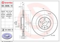 BREMBO 09C93811 - Disco de freno - PRIME LINE - UV Coated