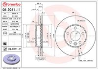 BREMBO 09D21111 - Disco de freno - PRIME LINE - UV Coated