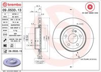 BREMBO 09D53313 - Disco de freno - PRIME LINE - Co-Cast