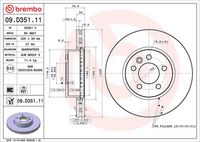 BREMBO 09D35111 - Disco de freno - PRIME LINE - UV Coated