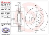 BREMBO 09N21211 - Disco de freno - PRIME LINE - UV Coated