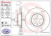 BREMBO 09N26521 - Disco de freno - PRIME LINE - UV Coated