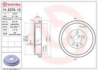 BREMBO 14E27810 - Tambor de freno - ESSENTIAL LINE