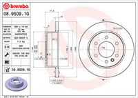 BREMBO 08950914 - Disco de freno - PRIME LINE