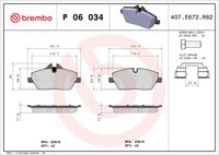 BREMBO P06034X - Juego de pastillas de freno - XTRA LINE