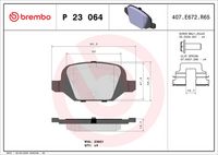 BREMBO P23064 - Juego de pastillas de freno - PRIME LINE