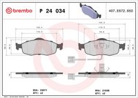 BREMBO P 24 034 - Juego de pastillas de freno
