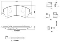 BREMBO P24064 - Juego de pastillas de freno - PRIME LINE