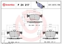 BREMBO P 24 217 - Juego de pastillas de freno