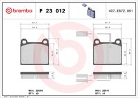 BREMBO P23012 - Juego de pastillas de freno - PRIME LINE