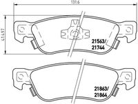 BREMBO P34003 - Juego de pastillas de freno - PRIME LINE