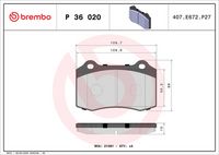 BREMBO P36020X - Juego de pastillas de freno - XTRA LINE