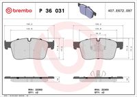 BREMBO P36031 - Juego de pastillas de freno - PRIME LINE