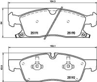 BREMBO P37015 - Juego de pastillas de freno - PRIME LINE
