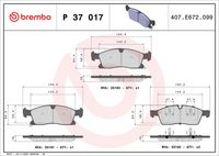 BREMBO P37017 - Juego de pastillas de freno - PRIME LINE