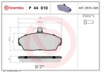 BREMBO P44010 - Juego de pastillas de freno - PRIME LINE
