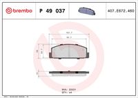 BREMBO P 49 037 - Juego de pastillas de freno