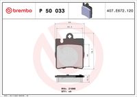 BREMBO P50033X - Juego de pastillas de freno - XTRA LINE