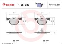 BREMBO P06033X - Juego de pastillas de freno - XTRA LINE