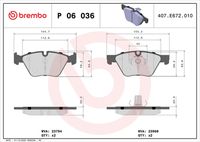 BREMBO P 06 036 - Juego de pastillas de freno