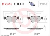 BREMBO P06040X - Juego de pastillas de freno - XTRA LINE