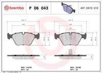 BREMBO P06043X - Juego de pastillas de freno - XTRA LINE