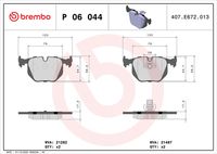 BREMBO P06044 - Juego de pastillas de freno - PRIME LINE