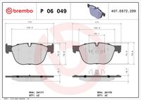 BREMBO P06049 - Juego de pastillas de freno - PRIME LINE