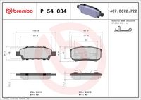 BREMBO P 54 034 - Juego de pastillas de freno