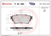 BREMBO P54063 - Juego de pastillas de freno - PRIME LINE