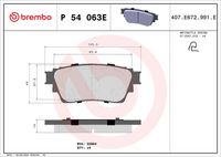 BREMBO P54063 - Juego de pastillas de freno - PRIME LINE