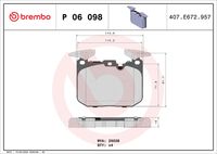 BREMBO P06098 - Juego de pastillas de freno - PRIME LINE