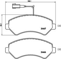 BREMBO P23136 - Juego de pastillas de freno - PRIME LINE