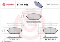 BREMBO P49065 - Juego de pastillas de freno - PRIME LINE