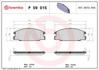BREMBO P 59 015 - Juego de pastillas de freno