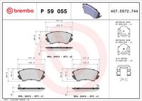BREMBO P59055X - Juego de pastillas de freno - XTRA LINE