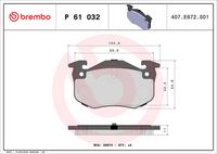BREMBO P61032 - Juego de pastillas de freno - PRIME LINE